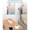 imageFlat Plug Power Strip HANYCONY Ultra Thin Extension Cord 6 Outlets 3 USB Ports2 USB C 5ft Multiple Outlet Extender with Wall Mount No Surge Protector for Dorm Room Cruise Travel EssentialsWhite