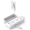 imageFlat Plug Power Strip HANYCONY Ultra Thin Extension Cord 6 Outlets 3 USB Ports2 USB C 5ft Multiple Outlet Extender with Wall Mount No Surge Protector for Dorm Room Cruise Travel EssentialsWhite