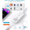 imageFlat Plug Power Strip HANYCONY Ultra Thin Extension Cord 6 Outlets 3 USB Ports2 USB C 5ft Multiple Outlet Extender with Wall Mount No Surge Protector for Dorm Room Cruise Travel EssentialsWhite