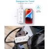 imageFlat Plug Power Strip HANYCONY Ultra Thin Extension Cord 6 Outlets 3 USB Ports2 USB C 5ft Multiple Outlet Extender with Wall Mount No Surge Protector for Dorm Room Cruise Travel EssentialsWhite