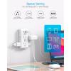 imageMulti Plug Outlet Extender HANYCONY 6 Electrical Outlet Splitter 3 USB Ports2 USB C Power Strip Multiple Wall Outlet Adapter Expander for Home Office Travel College Dorm Room Essentials White