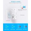 imageMulti Plug Outlet Extender HANYCONY 6 Electrical Outlet Splitter 3 USB Ports2 USB C Power Strip Multiple Wall Outlet Adapter Expander for Home Office Travel College Dorm Room Essentials White