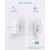 imageMulti Plug Outlet Extender with USB C Ports HANYCONY 3 Sided Power Strip Surge Protector 900J 8 Outlets Splitter 3 USB Wall Charger Wall Adapter Spaced for Home Travel Office Dorm Room ETL ListedWhite