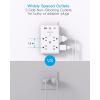 imageMulti Plug Outlet Extender with USB C Ports HANYCONY 3 Sided Power Strip Surge Protector 900J 8 Outlets Splitter 3 USB Wall Charger Wall Adapter Spaced for Home Travel Office Dorm Room ETL ListedWhite