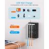 imageMulti Plug Outlet Extender with USB C Ports HANYCONY 3 Sided Power Strip Surge Protector 900J 8 Outlets Splitter 3 USB Wall Charger Wall Adapter Spaced for Home Travel Office Dorm Room ETL ListedBlack