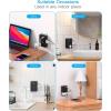 imageMulti Plug Outlet Extender with USB C Ports HANYCONY 3 Sided Power Strip Surge Protector 900J 8 Outlets Splitter 3 USB Wall Charger Wall Adapter Spaced for Home Travel Office Dorm Room ETL ListedBlack