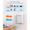 imageMulti Plug Outlet Extender with USB C Ports HANYCONY 3 Sided Power Strip Surge Protector 900J 8 Outlets Splitter 3 USB Wall Charger Wall Adapter Spaced for Home Travel Office Dorm Room ETL ListedWhite