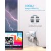 imageOutlet Extender with Night Light HANYCONY Multi Plug Outlet USB Wall Charger Surge Protector 4 USB Ports1 USB C Power Strip Electrical Outlet Splitter Expander for Home Office Dorm Room ETLWhite