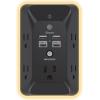 imageOutlet Extender with Night Light HANYCONY Multi Plug Outlet USB Wall Charger Surge Protector 4 USB Ports1 USB C Power Strip Electrical Outlet Splitter Expander for Home Office Dorm Room ETLBlack