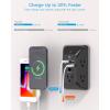 imageOutlet Extender with Night Light HANYCONY Multi Plug Outlet USB Wall Charger Surge Protector 4 USB Ports1 USB C Power Strip Electrical Outlet Splitter Expander for Home Office Dorm Room ETLBlack