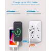 imageOutlet Extender with Night Light HANYCONY Multi Plug Outlet USB Wall Charger Surge Protector 4 USB Ports1 USB C Power Strip Electrical Outlet Splitter Expander for Home Office Dorm Room ETLWhite
