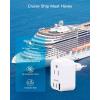 imageUS to Japan Plug Adapter HANYCONY Japan Power Travel Adpter with 2 Outlets 3 USB Ports2 USB C Type A Plug Adapter for Amercian USA to Japanese China Canada Mexico Philippines PeruType C  Most of Europe2 Pack