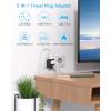 imageUS to Japan Plug Adapter HANYCONY Japan Power Travel Adpter with 2 Outlets 3 USB Ports2 USB C Type A Plug Adapter for Amercian USA to Japanese China Canada Mexico Philippines PeruType EF  Germany FranceBlack