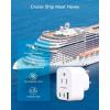 imageUS to Japan Plug Adapter HANYCONY Japan Power Travel Adpter with 2 Outlets 3 USB Ports2 USB C Type A Plug Adapter for Amercian USA to Japanese China Canada Mexico Philippines PeruType D  India Maldives