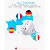 imageUS to Japan Plug Adapter HANYCONY Japan Power Travel Adpter with 2 Outlets 3 USB Ports2 USB C Type A Plug Adapter for Amercian USA to Japanese China Canada Mexico Philippines PeruType C  Most of Europe2 Pack