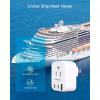 imageUS to Japan Plug Adapter HANYCONY Japan Power Travel Adpter with 2 Outlets 3 USB Ports2 USB C Type A Plug Adapter for Amercian USA to Japanese China Canada Mexico Philippines PeruType A  Japan USA China