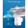 imageUS to Japan Plug Adapter HANYCONY Japan Power Travel Adpter with 2 Outlets 3 USB Ports2 USB C Type A Plug Adapter for Amercian USA to Japanese China Canada Mexico Philippines PeruType EF  Germany France