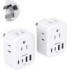 image2 Pack US to India Plug Adapter HANYCONY Type D Travel Plug Adapter with 4 Outlets 4 USB Charger 2 USB C Ports India Power Adapter for USA to India Bangladesh Maldives Pakistan Nepal SudanType I  Australia China
