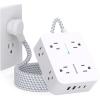 imageExtension Cord 15 Ft Power Strip with 4 USB Ports2 USB C HANYCONY 8 Surge Protector Outlets with Flat Plug Wall Mount Desk for Home Office College Dorm Room Essentials5Ft