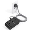 imageFlat Extension Cord 10 Ft HANYCONY Ultra Thin Flat Plug Power Strip 3 Outlets 3 USB Ports2 USB C Desk Charging Station Power Strip with No Surge Protector for Cruise Ship Dorm Room EssentialsBlack