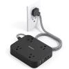 imageFlat Plug Extension Cord HANYCONY 5ft Power Strip with 4 USB Ports2 USB C 4 Widely Outlets Extender Wall Mount Desk Charging Station for Office School Travel Dorm Room Essentials ETL ListedBlack