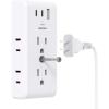 imageMulti Plug Outlet Extender HANYCONY 6 Electrical Outlet Splitter 3 USB Ports2 USB C Power Strip Multiple Wall Outlet Adapter Expander for Home Office Travel College Dorm Room Essentials White