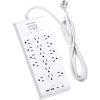 imagePower Strip 10 Ft HANYCONY Surge Protector with 16 Outlets 4 USB Ports2 USB C Flat Plug Heavy Duty Extension Cord 2700 Joules Wall Mount for Home Office ETL Listed BlackWhite
