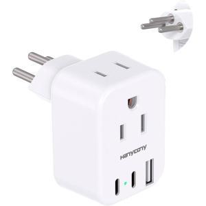 imageUS to Japan Plug Adapter HANYCONY Japan Power Travel Adpter with 2 Outlets 3 USB Ports2 USB C Type A Plug Adapter for Amercian USA to Japanese China Canada Mexico Philippines PeruType J  Switzerland