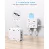 image10Ft Extension Cord with Multiple Outlets Surge Protector Power Strip 10 Ft Cord 8 Outlets 4 USB Ports2 USB C Flat Outlet Extender Desk Charging Station for Home Office College Dorm Essentials