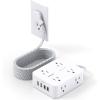 image10Ft Extension Cord with Multiple Outlets Surge Protector Power Strip 10 Ft Cord 8 Outlets 4 USB Ports2 USB C Flat Outlet Extender Desk Charging Station for Home Office College Dorm Essentials